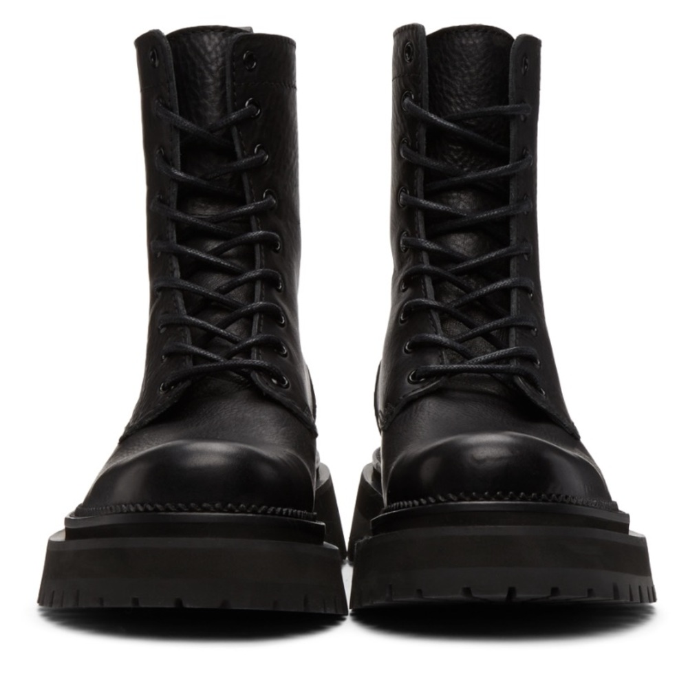 Ami Alexandre Mattiusi black leather boots